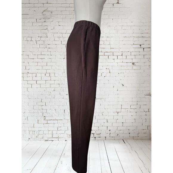 St. John Sport Womens Classic Logo Brown Pull On Stretch Work Pants Sz L - Picture 6 of 8